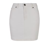 Jerseyrock URBAN CLASSICS "Urban Classics Damen Ladies Organic Stretch Denim Mini Skirt", Damen, Gr. 34, sanftes weiß raw, 50% Baumwolle (Bio), 48% Baumwolle, 2% Elasthan, unifarben, slim fit, Röcke (
