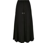 Jerseyrock URBAN CLASSICS "Urban Classics Damen Ladies Viscose Midi Skirt", Damen, Gr. XS, schwarz, 100% Viskose, loose fit, Röcke (53991454-XS) schwarz
