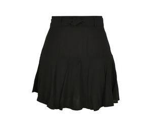 Jerseyrock URBAN CLASSICS "Urban Classics Damen Ladies Viscose Mini Skort", Damen, Gr. 4XL, schwarz, 100% Viskose, relaxed fit, Röcke (51942946-4XL) schwarz