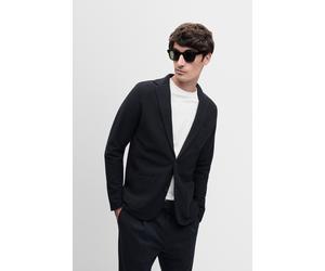 Jerseysakko CINQUE "CILENTINI", Herren, Gr. M, schwarz (dunkelblau), Jersey, Obermaterial: 100% Baumwolle, unifarben, slim fit hüftlang, tiefer V-Ausschnitt, abgesteppte Kante, Sakkos, reine Baumwolle