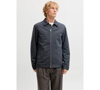 Jerseysakko JACK & JONES "JPRMARTIN JERSEY HYBRID BLAZER SN", Herren, Gr. 50, grau (night sky), Jersey, Obermaterial: 76% Polyester, 19% Viskose, 5% Elasthan, unifarben, slim fit normal, gerader Absch
