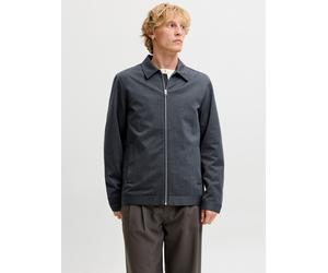 Jerseysakko JACK & JONES "JPRMARTIN JERSEY HYBRID BLAZER SN", Herren, Gr. 50, grau (night sky), Jersey, Obermaterial: 76% Polyester, 19% Viskose, 5% Elasthan, unifarben, slim fit normal, gerader Absch