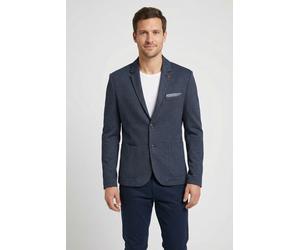 Jerseysakko LERROS, Herren, Gr. 60, coastal blau, Strick, Obermaterial: 84% Polyester, 15% Viskose, 1% Elasthan, meliert, regular fit taillenbedeckt, Manschette, Sakkos, mit aufgesetzten Taschen (1189