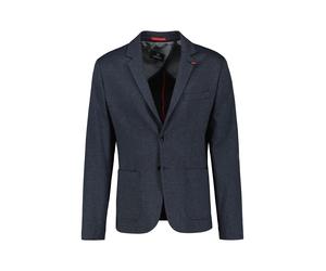 Jerseysakko LERROS "Jersey-Sakko in großen Kurzgrößen", Herren, Gr. 32, blau (classic navy), 84% Polyester, 15% Viskose, 1% Elasthan, Sakkos (40964420-32) classic navy