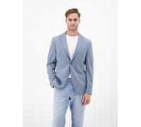 Jerseysakko LERROS "Jerseyblazer in Strickoptik", Herren, Gr. 27, blau (mid storm blau), 82% Polyester, 11% Viskose, 7% Elasthan, Sakkos (85135129-27) mid storm blau