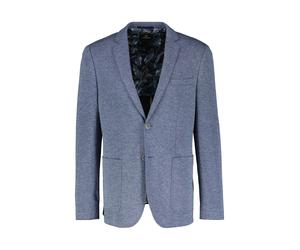 Jerseysakko LERROS "Jerseyblazer mit Muster im Innenfutter", Herren, Gr. 48, blau (classic navy), 77% Polyester, 23% Viskose, Sakkos (10405321-48) classic navy