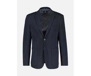 Jerseysakko LERROS "Jerseyblazer mit Strickoptik / in Kurzgröße bis 6XL", Herren, Gr. 62, classic navy, 82% Polyester, 13% Viskose, 5% Elasthan, Sakkos (34751719-62) classic navy