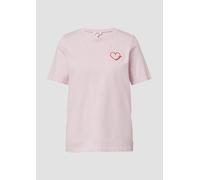 s.Oliver RED LABEL Relaxed Fit T-Shirt aus reiner Baumwolle in Rosa, Größe 34