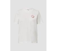 Jerseyshirt aus Baumwolle mit Stickerei 40 creme 2164143.02D7.40