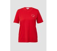 Jerseyshirt aus Baumwolle mit Stickerei 44 rot 2164143.30D7.44
