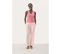 Jerseytop Gerade Passform Red and White Stripe red L