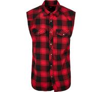 Jerseyweste BRANDIT "Brandit Herren Checkshirt Sleeveless", Herren, Gr. 4XL, rot, schwarz, 100% Baumwolle, Westen (20303551-4XL) rot, schwarz