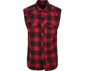 Jerseyweste BRANDIT "Brandit Herren Checkshirt Sleeveless", Herren, Gr. 5XL, rot, schwarz, 100% Baumwolle, Westen (20303551-5XL) rot, schwarz