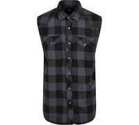 Jerseyweste BRANDIT "Brandit Herren Checkshirt Sleeveless", Herren, Gr. 6XL, schwarz, grau, 100% Baumwolle, Westen (19374328-6XL) schwarz, grau