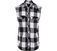 Jerseyweste BRANDIT "Brandit Herren Checkshirt Sleeveless", Herren, Gr. 7XL, weiß, schwarz, 100% Baumwolle, Westen (93673533-7XL) weiß, schwarz
