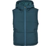 Jerseyweste URBAN CLASSICS "Urban Classics Damen Ladies Recycled Twill Puffer Vest", Herren, Gr. M, blau (jasper), 100% Polyester, Westen (30490807-M) jasper