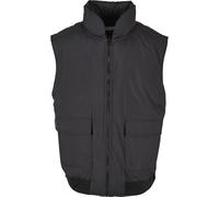 Jerseyweste URBAN CLASSICS "Urban Classics Herren Clean Puffer Vest", Herren, Gr. M, schwarz, 100% Polyester, Rundhals, Westen (90557339-M) schwarz