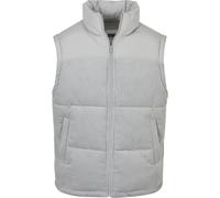 Jerseyweste URBAN CLASSICS "Urban Classics Herren Cord Vest", Herren, Gr. XL, lightasphalt, 100% Polyester, Rundhals, Westen (86559829-XL) lightasphalt