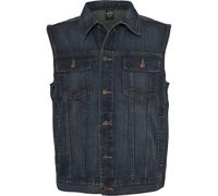 Jerseyweste URBAN CLASSICS "Urban Classics Herren Denim Vest", Herren, Gr. L, denimblau, 100% Baumwolle, Westen (16840451-L) denimblau