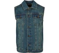 Jerseyweste URBAN CLASSICS "Urban Classics Herren Denim Vest", Herren, Gr. L, lightblau, 100% Baumwolle, Westen (63713841-L) lightblau