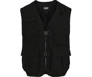 Jerseyweste URBAN CLASSICS "Urban Classics Herren Tactical Vest", Herren, Gr. 4XL, schwarz, 100% Polyamid, Westen (99068148-4XL) schwarz