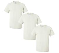 Jerzees Dri-Power Herren-T-Shirt, kurzärmelig, ohne Tasche, Ohne Tasche - 3er-Pack - Weiß, L