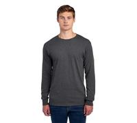 Jerzees Herren Dri-Power Long Sleeve T-Shirt, Heather Black, Mittel