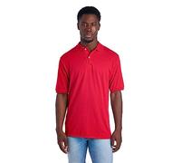 Jerzees Herren Poloshirts, Kurzärmelig, Baumwollmischung, Zwei-knopf-Verschluss, Normale Passform, Größen S-5x Polohemd, True Red-SpotShield, L
