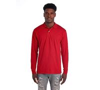 Jerzees Herren Spot Shield Poloshirt, langärmelig Polohemd, Lange Ärmel, Rot, XX-Large