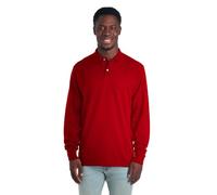 Jerzees Langarm-Poloshirt für Herren, Baumwollmischung, Verschluss mit zwei Knöpfen, normale Passform, Größen S bis 2X, Mittel