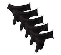 JEShifangjiusu Sexy ElefantenrüSsel-UnterwäSche FüR MäNner Atmungsaktive Unterhosen Aus Mesh KöRperformende Boxershorts Mit Mittlerer Taille (Schwarz 5pc,L)