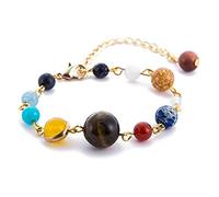 JESMING Frauen Sonnensystem Armband Stretch Armbänder Universum Galaxy Die Acht Planeten Wächter Stern Naturstein Perlen Armband Armreif Geschenke für Frauen [Verstellbar], Stein