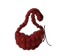 Jesscasday 2023 Plissee Cloud Achselhöhle Taschen Einfarbig Schulter Taschen Frauen Mädchen Trendy Tasche Große Kapazität Unterarm Mode Vielseitig Einzelnen Schulter