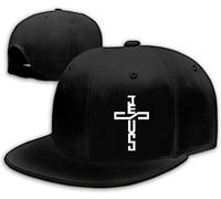 Jesus Christus Hats Herren Snapback Flat Bill Brim Hüte für Herren Snap Rucksack Papa Leben Jesus Christliche Kreuze Baseballkappe, Kreuze, 1