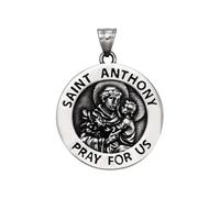 Jesus St. St. Antonius Medaille Medaillon Anhänger Halskette Edelstahl Kette Mode Schmuck Accessoires