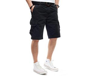 Jet Lag Cargo Shorts Take Off 3 Modell 16 in schwarz, Olive, Stone, Cement, Gold und Camouflage, Farbe:Schwarz, Größe:W38, Stil:Cargoshorts