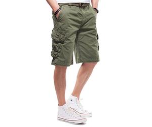 Jet Lag Cargo Shorts Take Off 3 Modell 16 in schwarz, Olive, Stone, Cement, Gold und Camouflage, Größe:W42, Farbe:Oliv, Stil:Cargoshorts