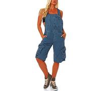 Jet Lag Damen Overall Shorts blue denim M