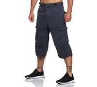 Jet Lag Herren 3/4 Cargo Shorts Safety B Kurze Hose mit Seitentaschen Asphalt XXL