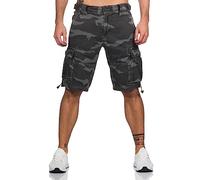 Jet Lag Herren Cargo Shorts 21-753 Bermuda mit Seitentaschen Grey Camo 3XL