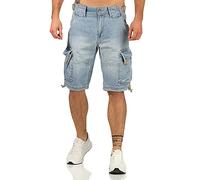 Jet Lag Herren Cargo Shorts 21-753, Farbe:Denim Bleached, Größe:XL