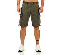 Jet Lag Herren Cargo Shorts 21-753, Farbe:Oliv, Größe:L
