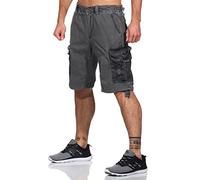 Jet Lag Herren Cargo Shorts 22-695 Bermuda mit Seitentaschen Grey W32