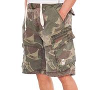 Jet Lag Herren Cargo Shorts 22-788, Farbe:Camo, Größe:W34