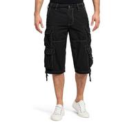 Jet Lag Herren Cargo Shorts FW-011, Farbe:Schwarz, Größe:W38