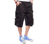 Jet Lag Herren Cargo Shorts Modell 007 B Short in vielen Farben, Farbe:Schwarz, Größe:3XL