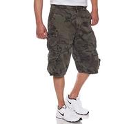 Jet Lag Herren Cargo Shorts Modell 007 in Green Camouflage, Größe:3XL