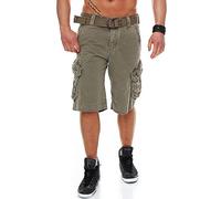 Jet Lag Herren Cargo Shorts Take Off 3 (16) mit Gürtel Cement W44