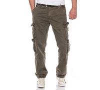 Jet Lag Herren Cargohose FW-012, Farbe:Oliv, W40, L32