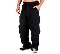 Jet Lag Herren Hose Cargohose 007 schwarz M/36